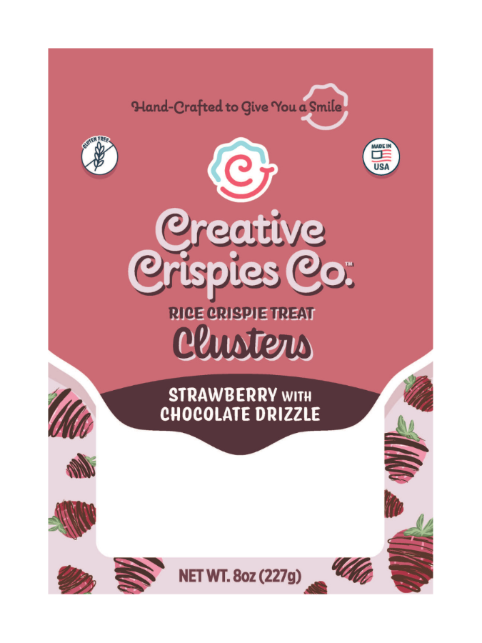 "Clusters" Chocolate Covered Strawberry Crispie Mix Clusters