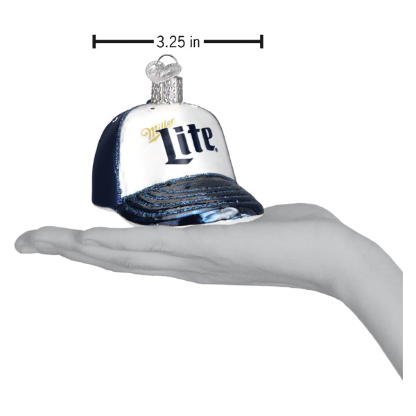 Miller Lite Baseball Cap Ornament
