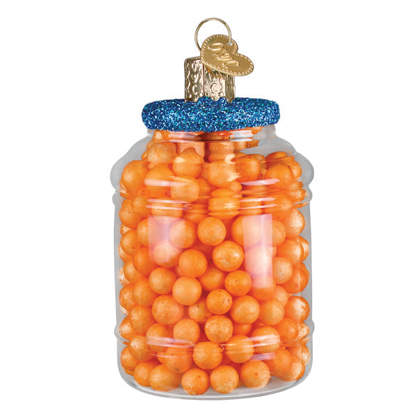 Cheese Balls Christmas Ornament | Old World Christmas Glass Cheese Balls Snack Foodie Funny Party Crunchy Savory Unique Keepsake Holiday Gift