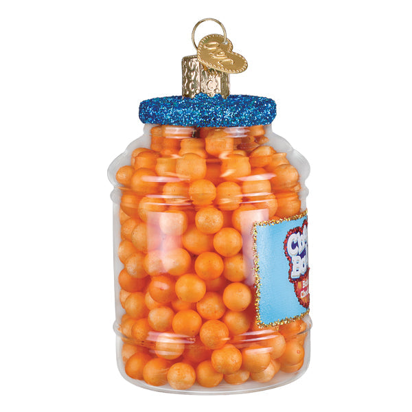 Cheese Balls Christmas Ornament | Old World Christmas Glass Cheese Balls Snack Foodie Funny Party Crunchy Savory Unique Keepsake Holiday Gift