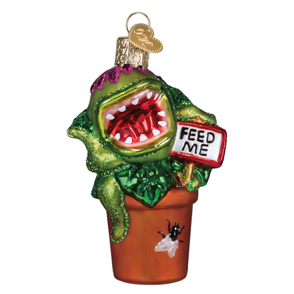 Venus Fly Trap Christmas Ornament | Old World Christmas Glass Venus Flytrap Carnivorous Plant Nature Science Funny Unique Keepsake Holiday Gift