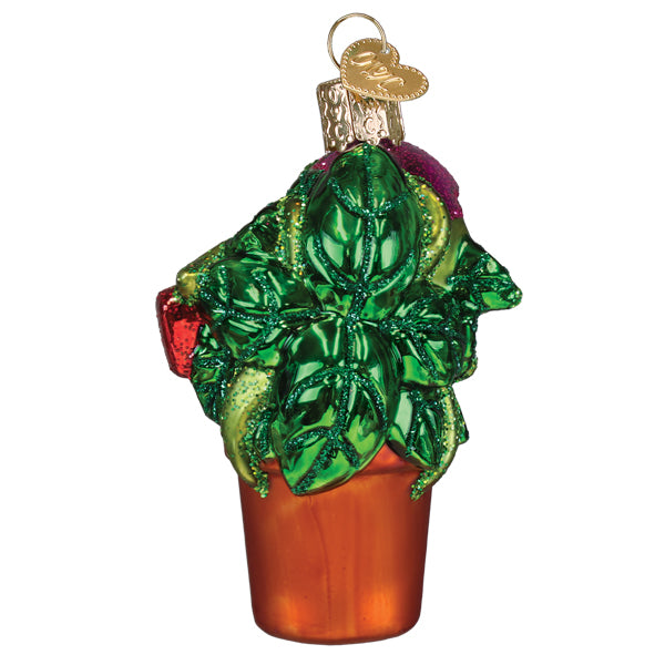 Venus Fly Trap Christmas Ornament | Old World Christmas Glass Venus Flytrap Carnivorous Plant Nature Science Funny Unique Keepsake Holiday Gift