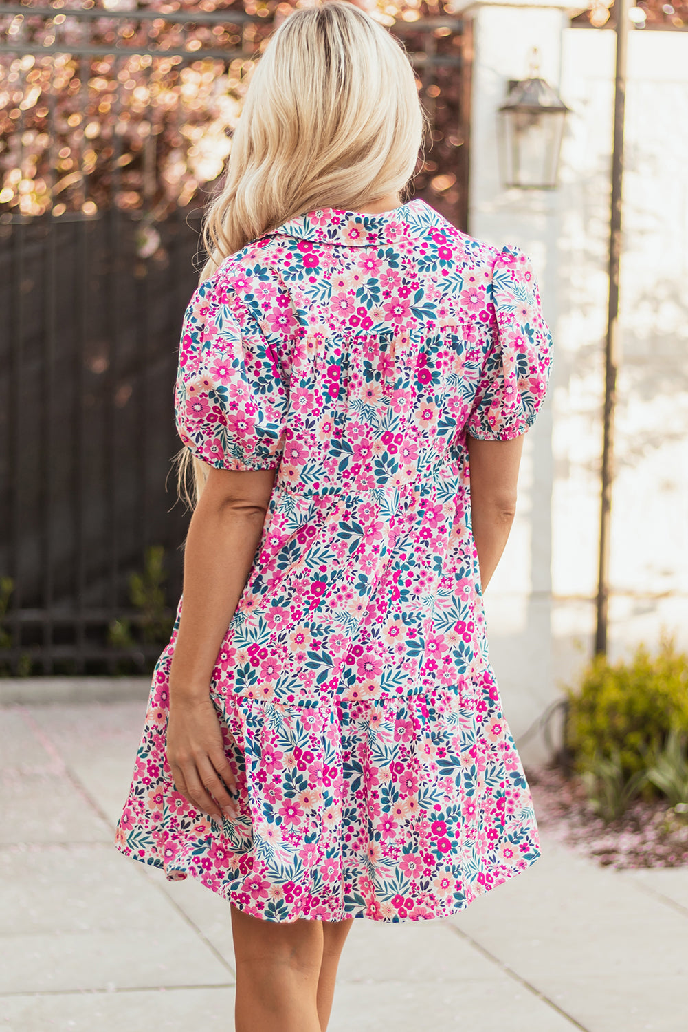 Lindsey Floral Short Sleeve Loose Dress