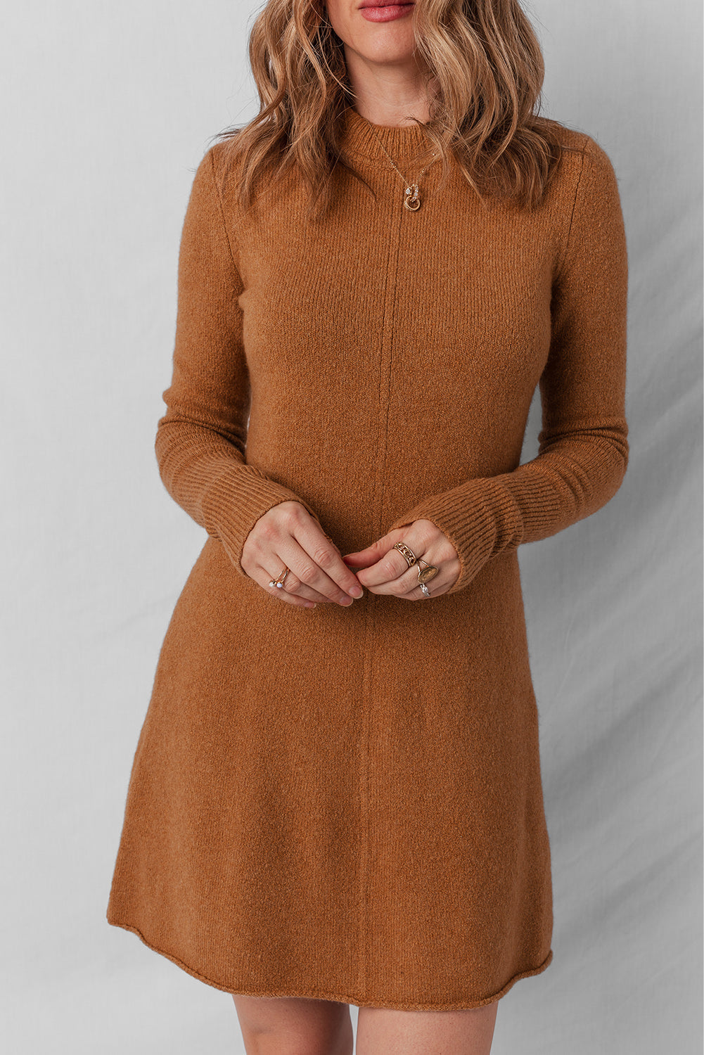 Madeline Ribbed Mini Sweater Dress