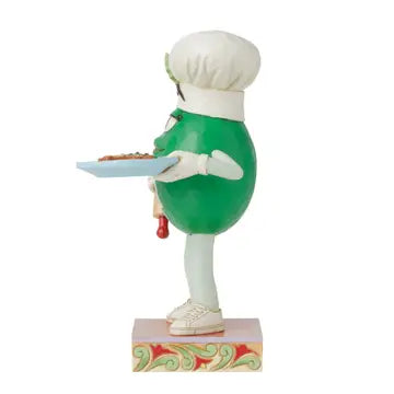 M&M's Baked By Green Figurine with Cookies | Holiday Character Collectible | Jim Shore