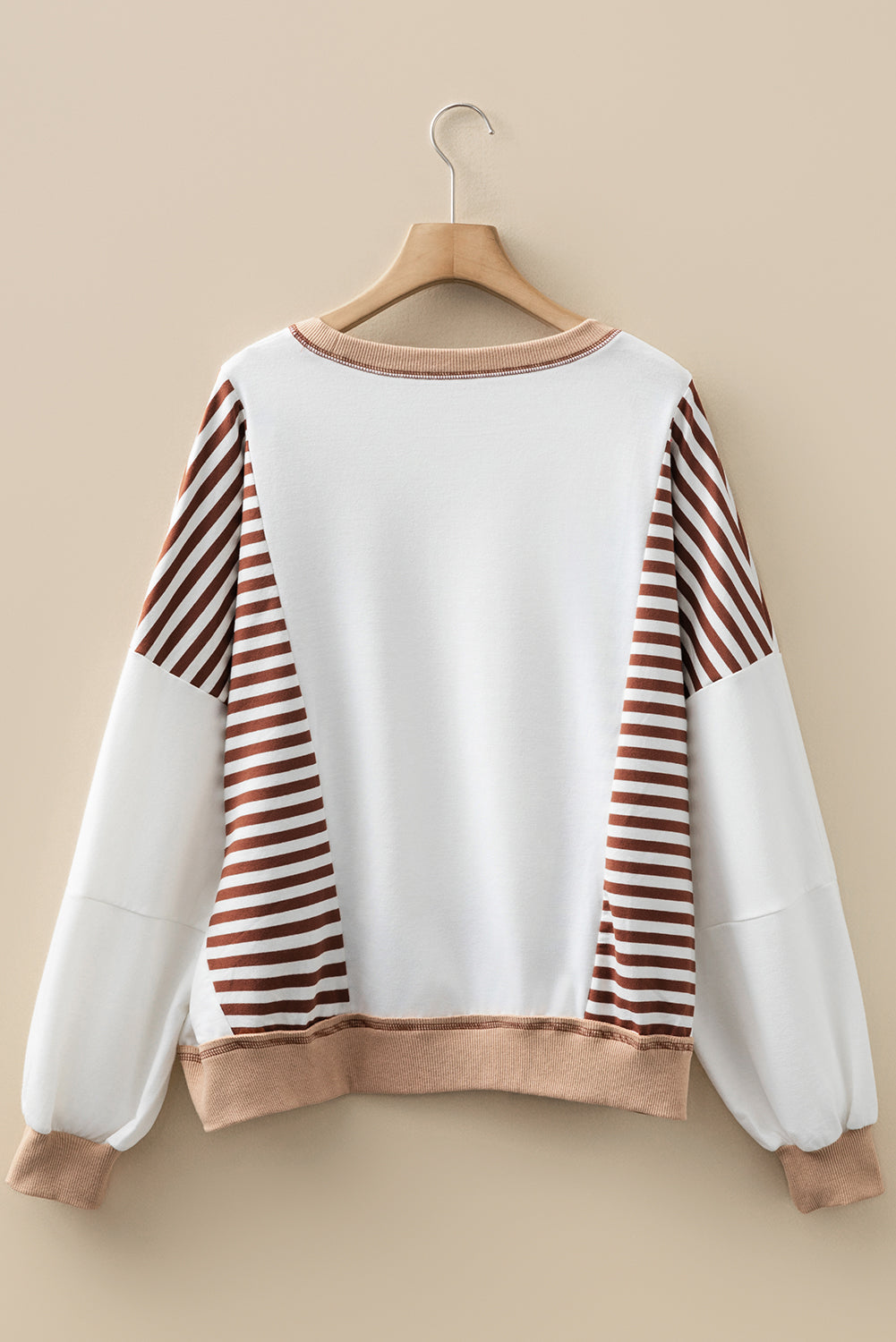 Zyla Contrast Stitching Oversize Sweatshirt