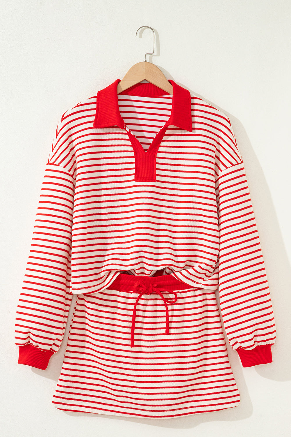 Zaylee Collared Drop Shoulder Pullover