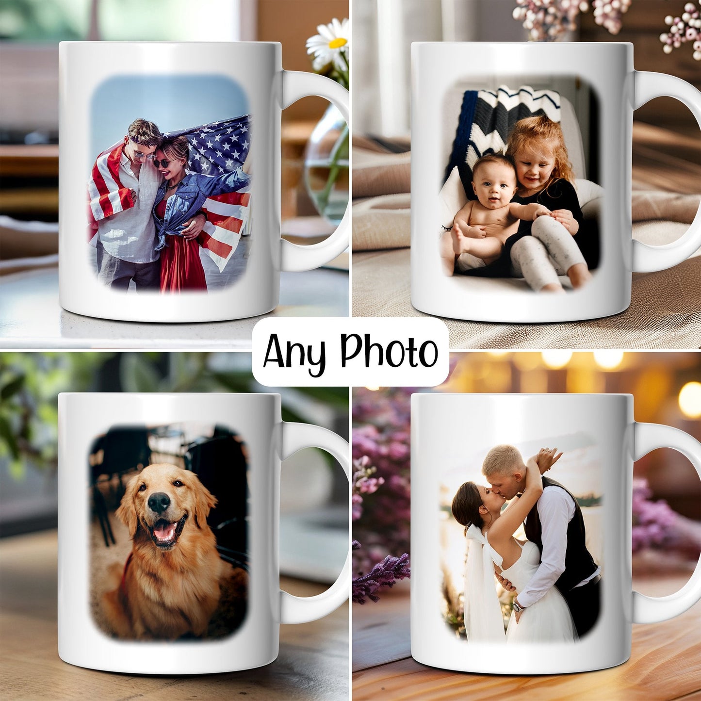 Personalized Photo Mug, Birthday, Anniversary, Vacation, Any Custom Picture Gift