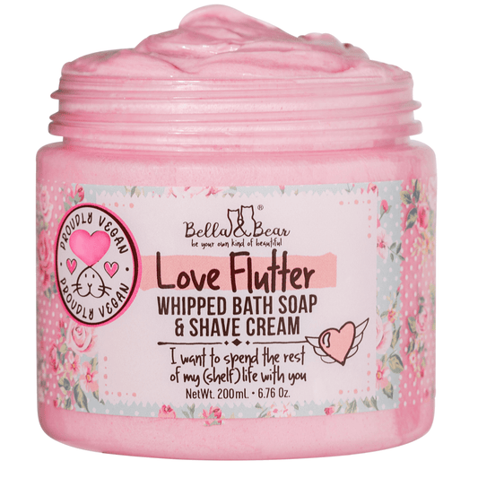 Bella & Bear 6.7oz Cruelty Free Love Flutter Whipped Soap & Shave Cream