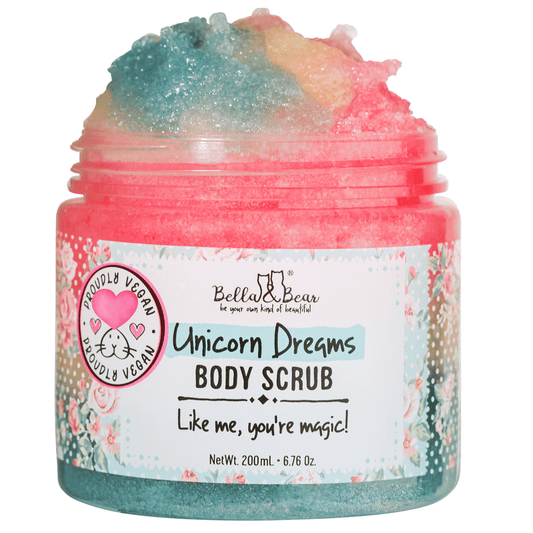 Bella & Bear 6.7oz Unicorn Dreams 3 in-1 Body Scrub, Wash & Moisturizer