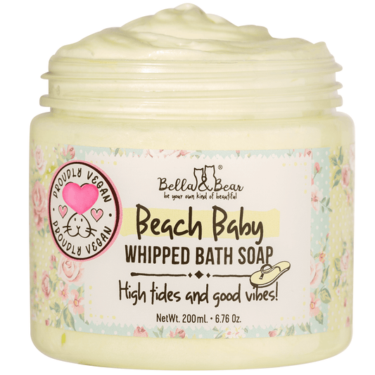 Bella & Bear 6.7oz Vegan Beach Baby Whipped Bath Soap & Shave Cream
