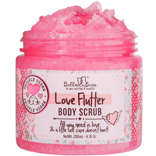 Bella & Bear 6.7oz Vegan & Cruelty Free Love Flutter Body Scrub