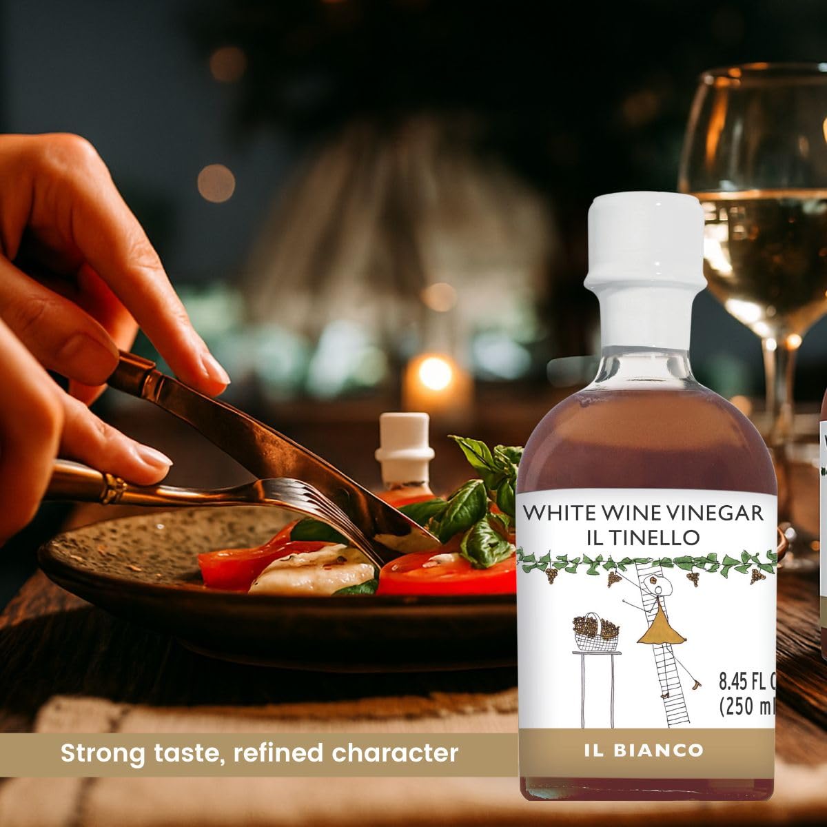 IL TINELLO, White Wine Vinegar Aceto di Vino Bianco, (8.45 fl oz) 250ml