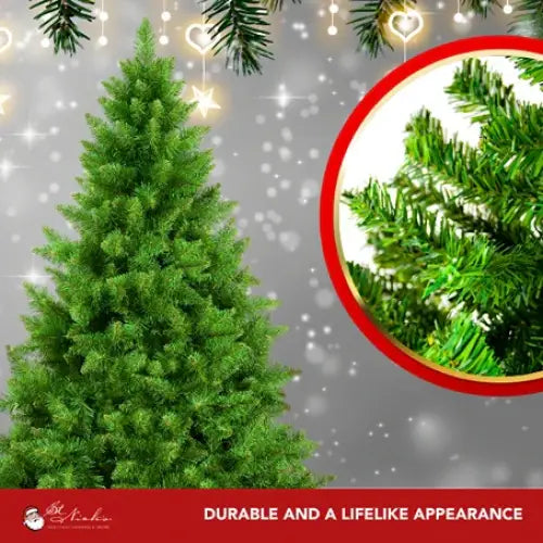 7.5FT Pre-Decorated PVC Christmas Tree Red/Gold/Burgundy