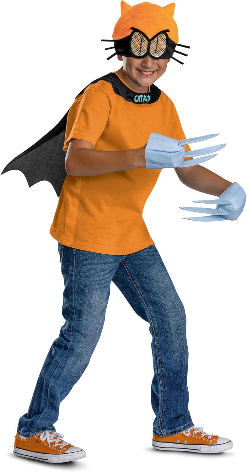 Dog Man Cat Kid Costume Accessory Kit | Officially Licensed | Headpiece, Cape & Claws