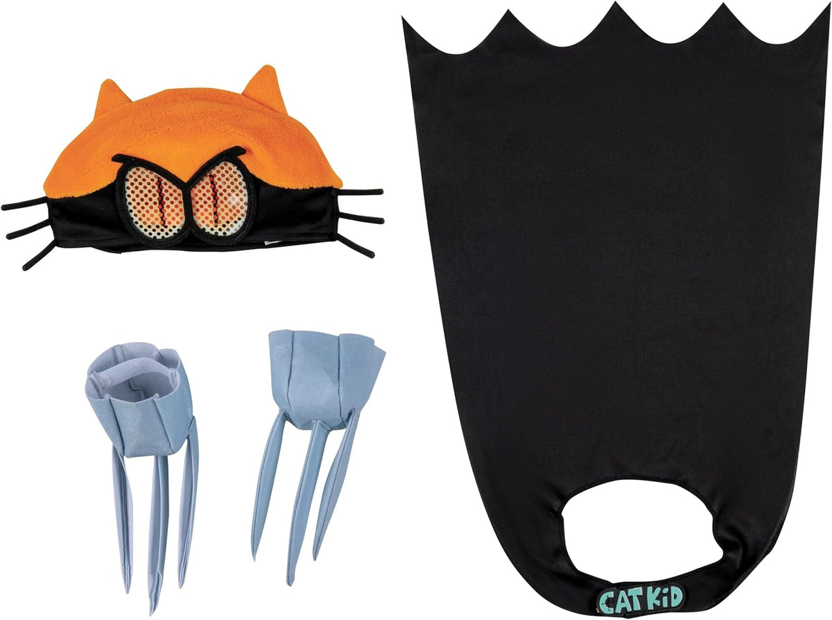 Dog Man Cat Kid Costume Accessory Kit | Officially Licensed | Headpiece, Cape & Claws