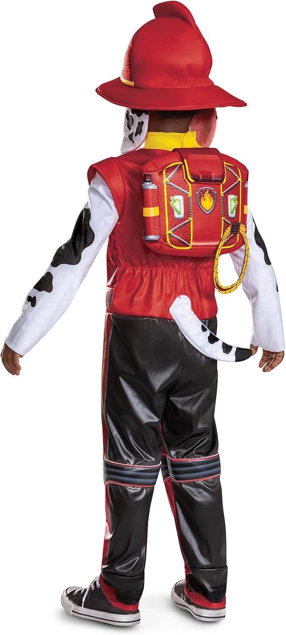 Marshall Paw Patrol Dino Movie 3 Kids Costume | Officially Licensed Deluxe Jumpsuit Headpiece & Pup Pack