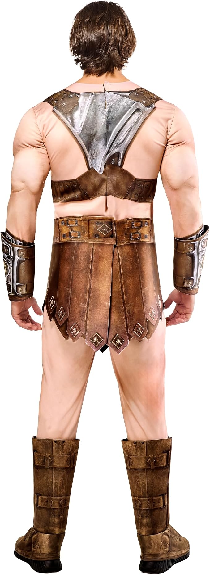 He-Man Masters of the Universe Men's Costume | Officially Licensed Muscle Jumpsuit with Bracers & Belt