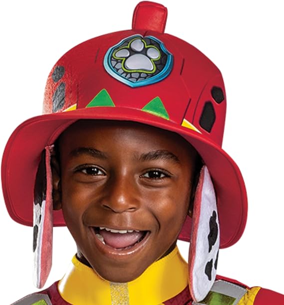 Marshall Paw Patrol Dino Movie 3 Kids Costume | Officially Licensed Deluxe Jumpsuit Headpiece & Pup Pack