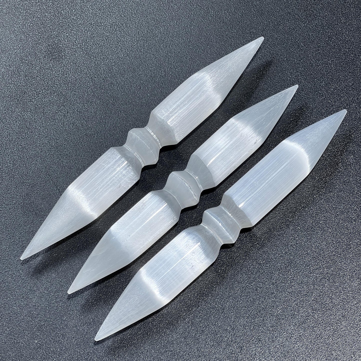 Selenite Crystal Wand Double Point Polished Carving