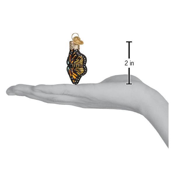 Mini Monarch Butterfly Glass Christmas Ornament | Old World Christmas | Nature & Butterfly Lover Gift