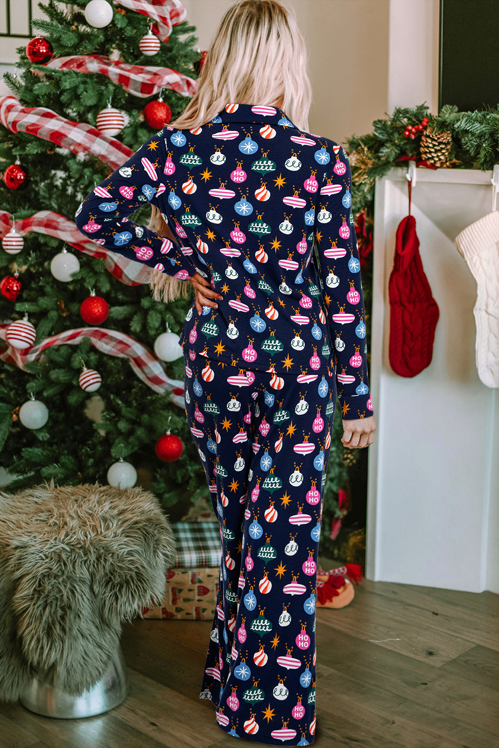 Mazie Christmas Lights Print Shirt