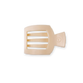 Almond Beige Small Flat Square Hair Clip | TELETIES 3.4" Nearly Unbreakable Neutral Claw Clip