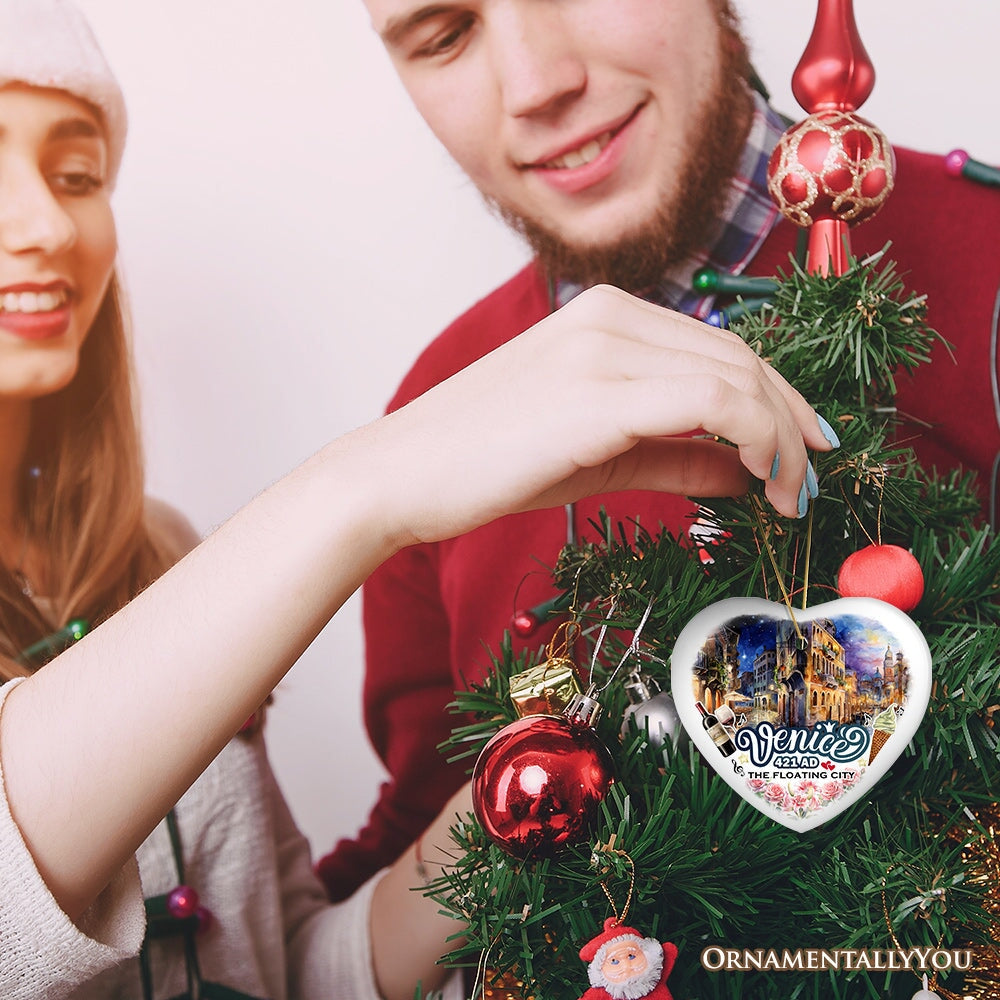 Artistic Venice Unique Cultural Christmas Ornament, Vintage Italy Gift and Keepsake Souvenir