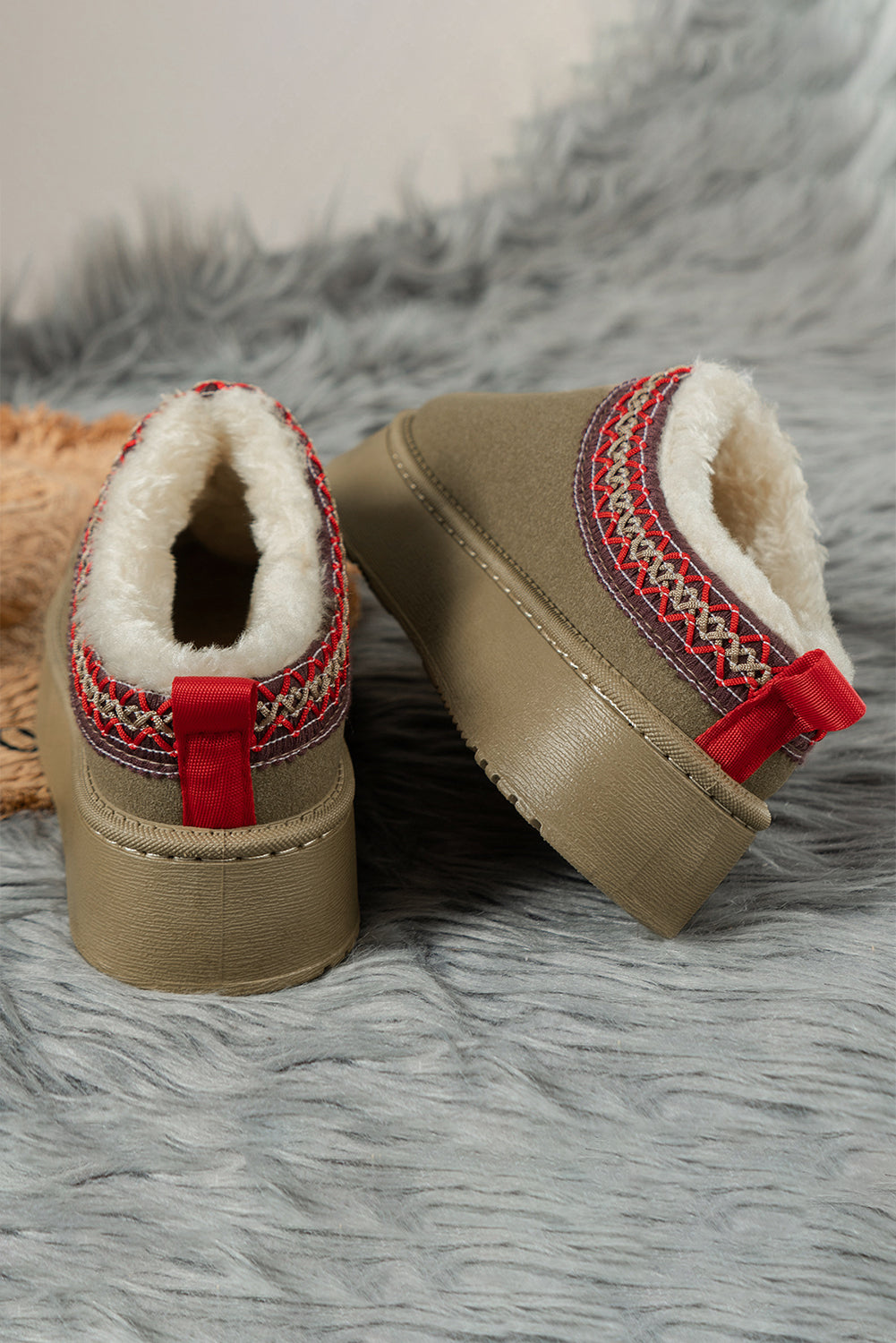 Jade Suede Plush Lined Snow Boots