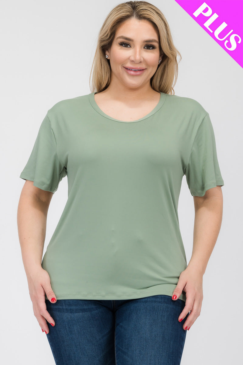 Plus Size Basic Short Sleeve T-shirt