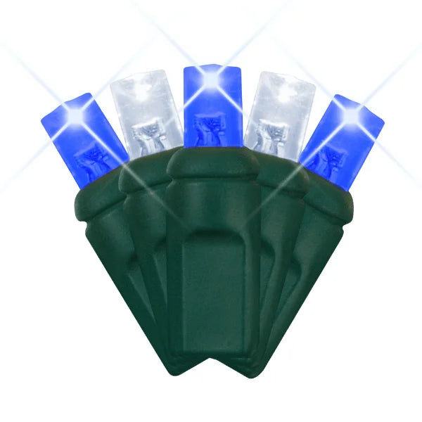 LED Mini Lights 5MM Blue/Cool White Twinkle - 6" Spacing