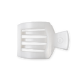 Coconut White Medium Flat Square Hair Clip | TELETIES 3.6" Nearly Unbreakable White Claw Clip