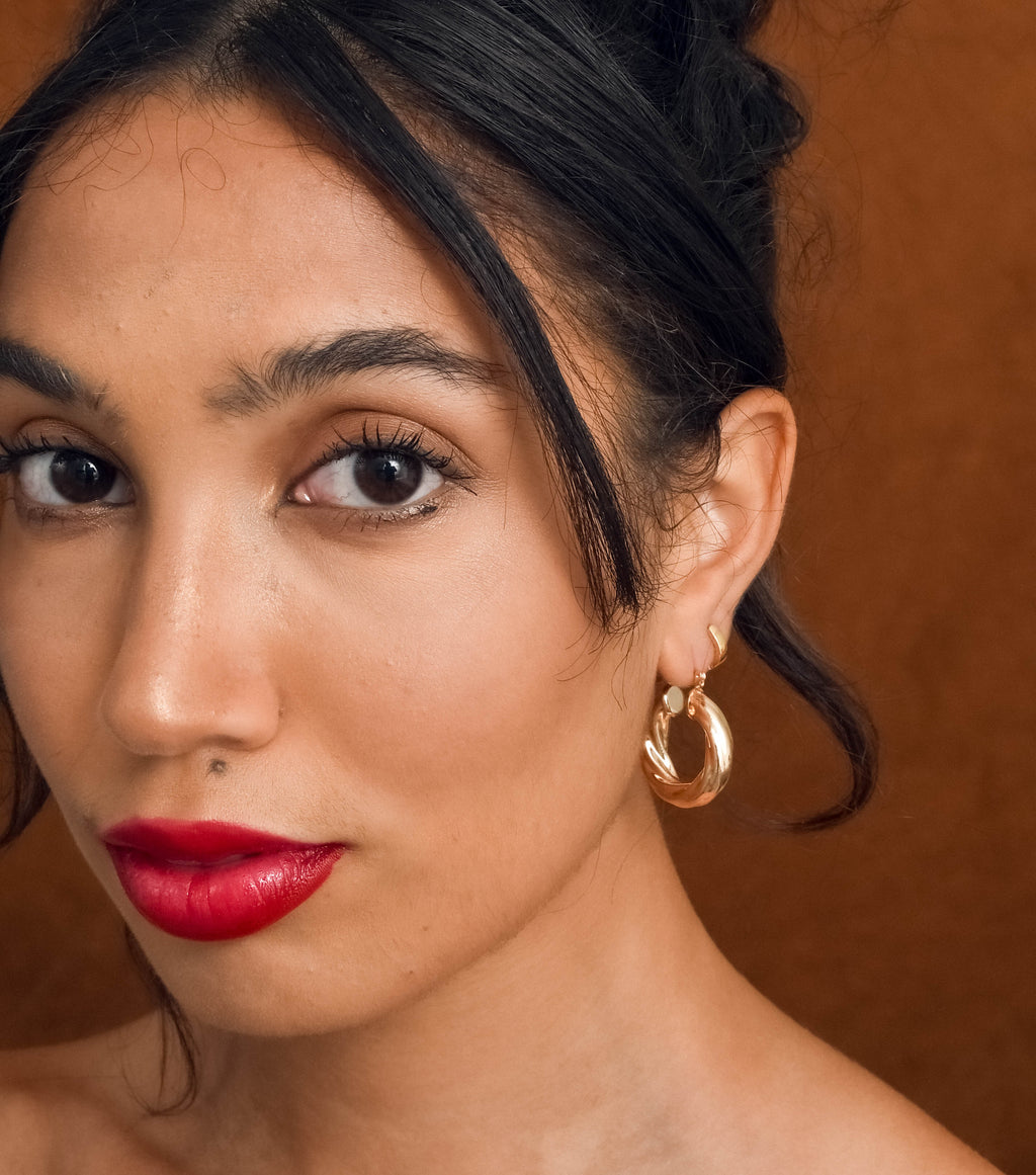Gold Twist Hoops