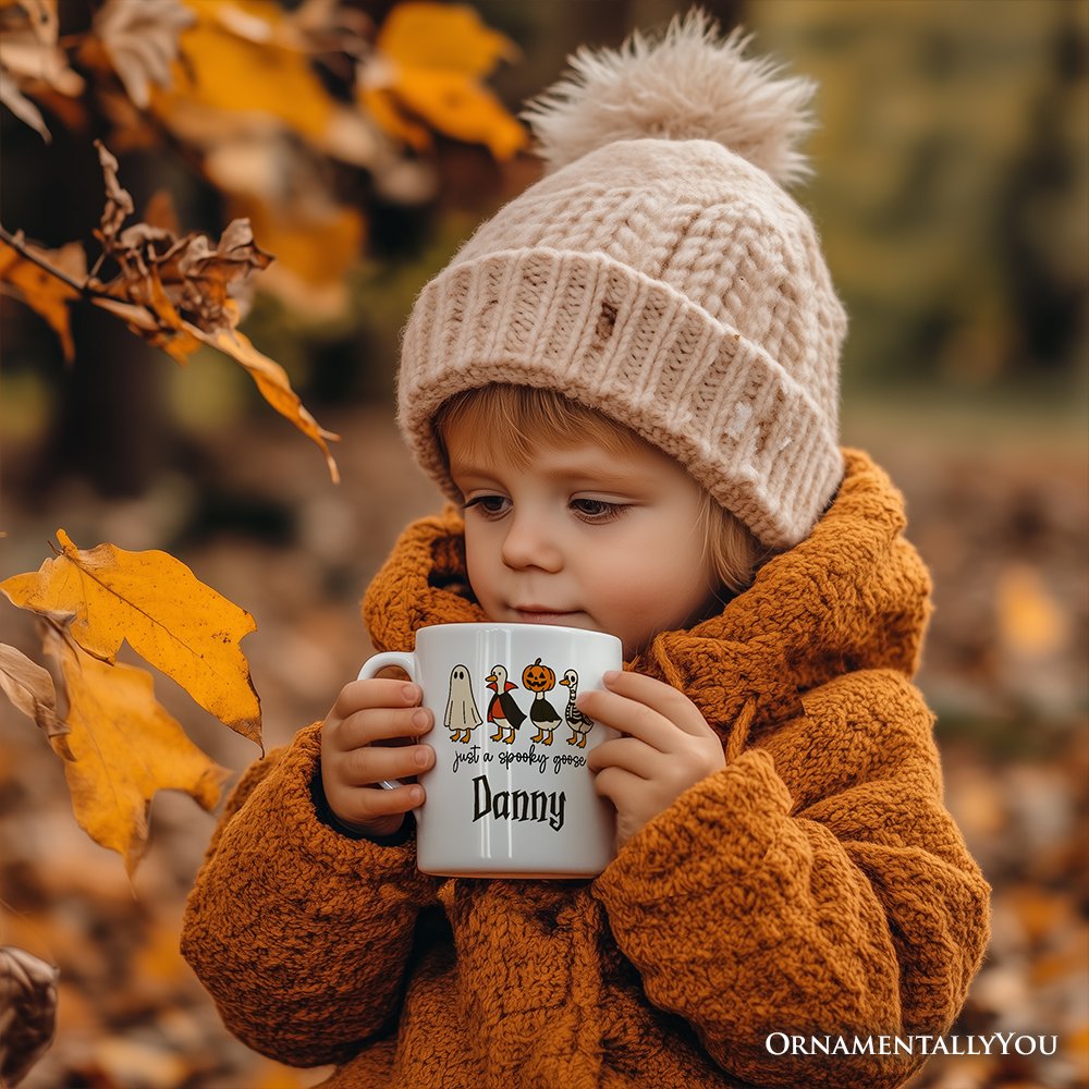 Just a Spooky Goose Personalized Mug, Funny Halloween Costumes Gift with Custom Name