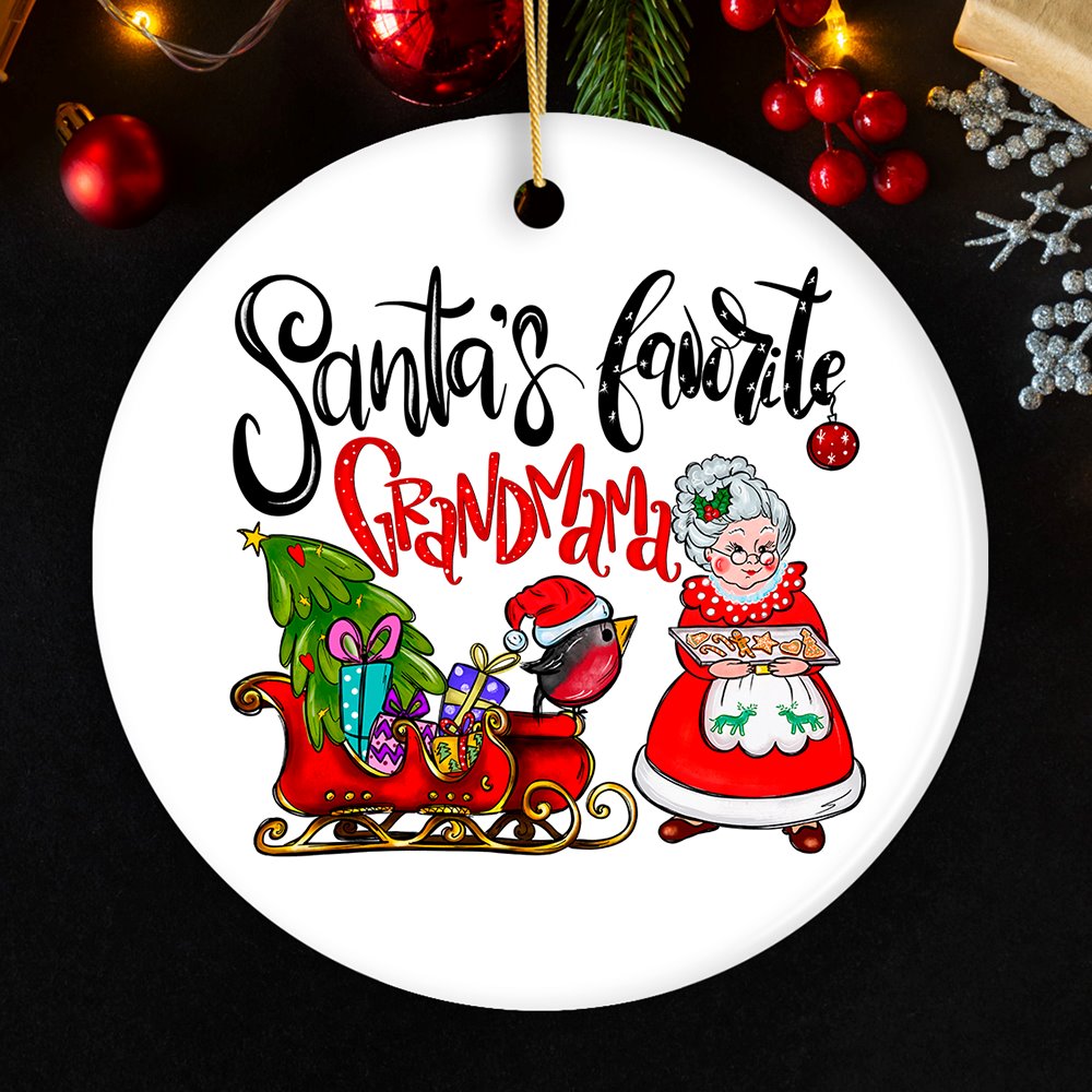 Santa’s Favorite Grandmama Christmas Ornament, Grandmother Gift