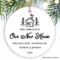 Minimalist First Christmas in Our New Home Personalized Ornament