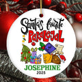 Santa's Favorite Paralegal Custom Christmas Appreciation Ornament, Personalized Legal Support Gift