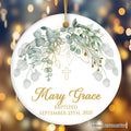 Elegant Baby Baptism Personalized Ornament, Christening Baptized Keepsake Gift