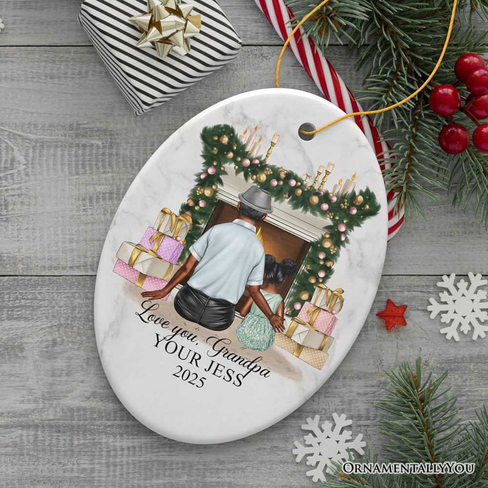 Grandpa and Grandsons Personalized Christmas Ornament, Grandfather Holiday Gift
