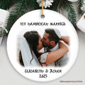 First Hanukkah Married Personalized Photo Ornaments, Engagement Gift