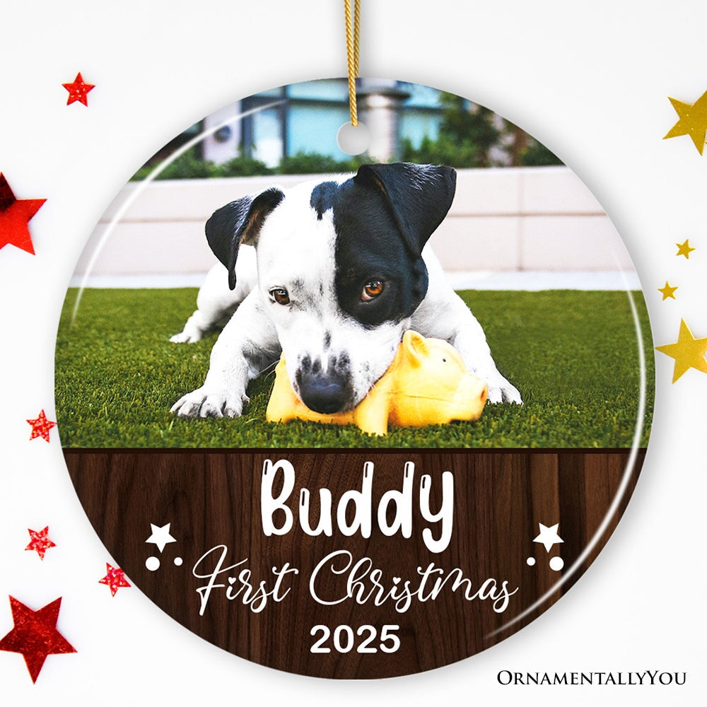 Puppy First Christmas Personalized Ornament, Baby Dog Custom 1st Xmas Gift