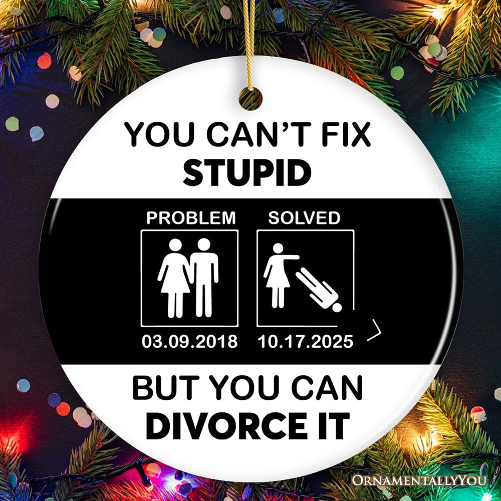 Funny Divorce Party Favors Personalized Gift Ornament, Best Care Package Idea for Her