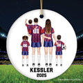 Soccer Family Personalized Ornament, Custom Christmas Gift for Football Players and Coaches