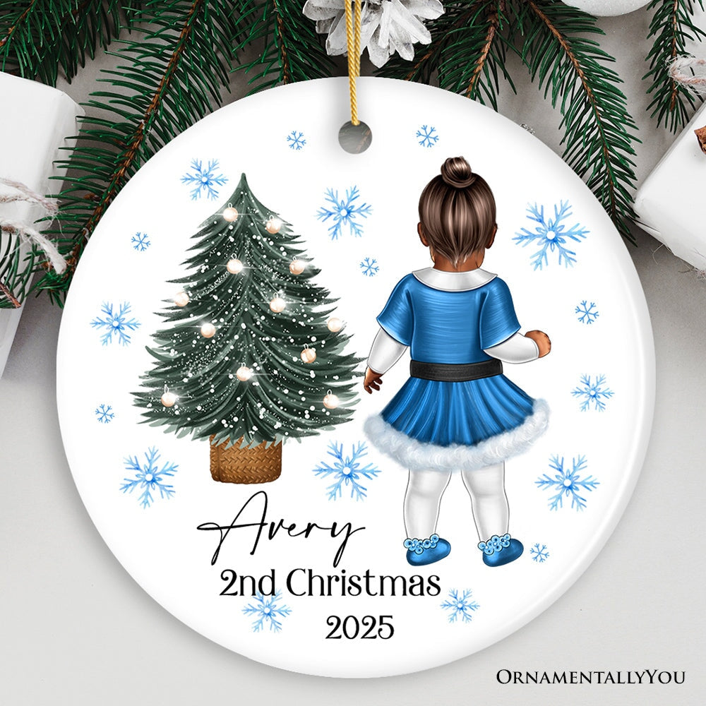 Baby’s 2nd Christmas Personalized Ornament, Cute Custom Handmade Second Xmas Keepsake