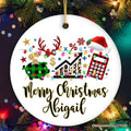 Personalized Finance Professional Buffalo Plaid Christmas Ornament, Custom Accountant and Financial Advisor Gift