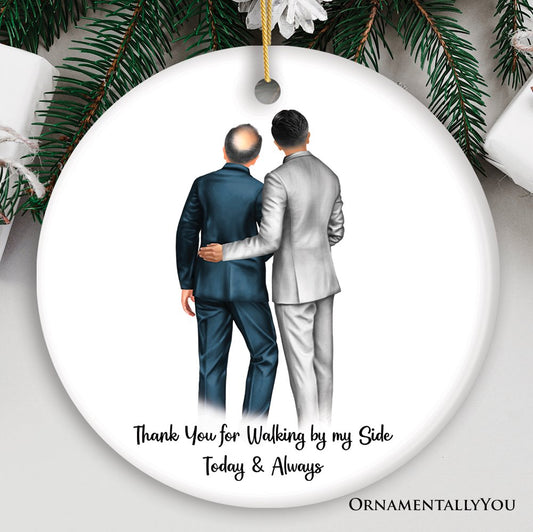 Father and Son Wedding Groom Personalized Gift Ornament
