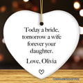 Mothers Gift from Bride Personalized Keepsake Wedding Ornament