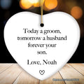 Mothers Gift from Groom Personalized Keepsake Wedding Ornament