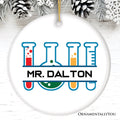 Personalized Science Ornament, Scientist Teacher Gift