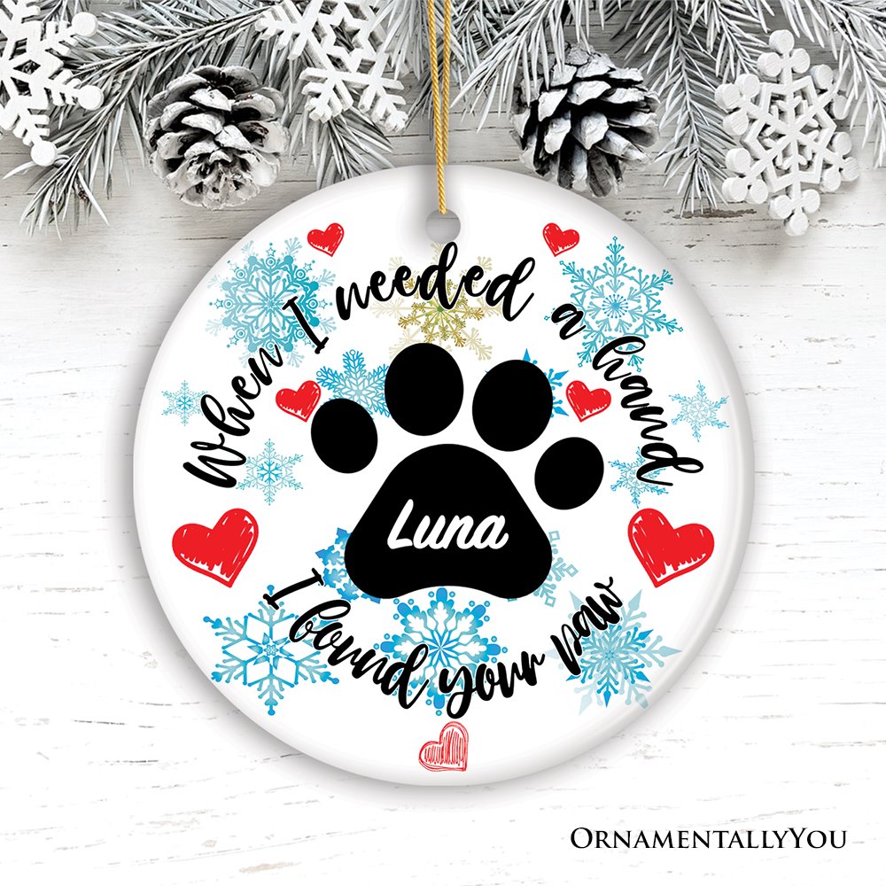 Personalized Dog Paw Ornament